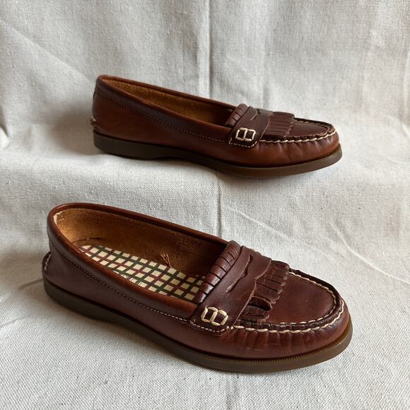 Sperry Top-Sider Avery Kiltie Brown Penny Loafer Womens Size 7 - Picture 2 of 7